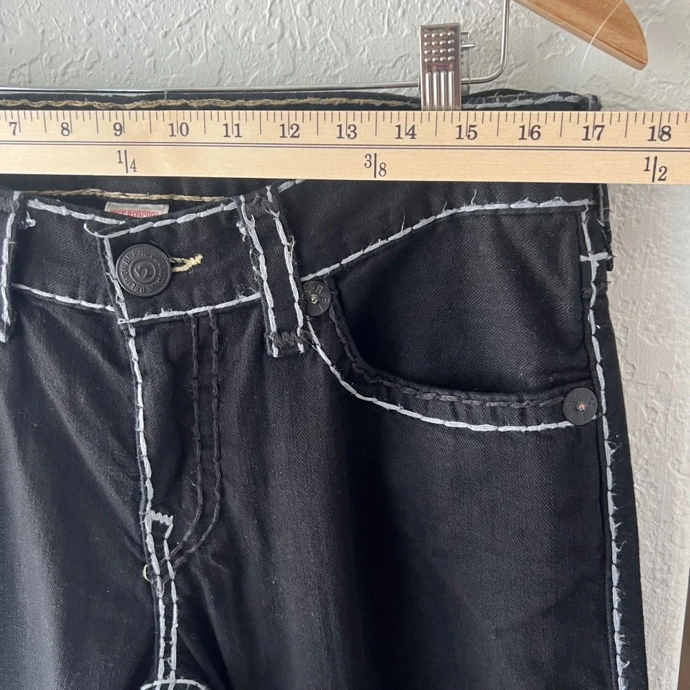 Vintage True Religion Ricky Super T Black White Stitch Made in USA 2008 Size 32